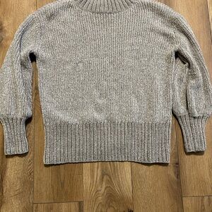 Cynthia Rowley Gray Ribbed Turtleneck Sweater